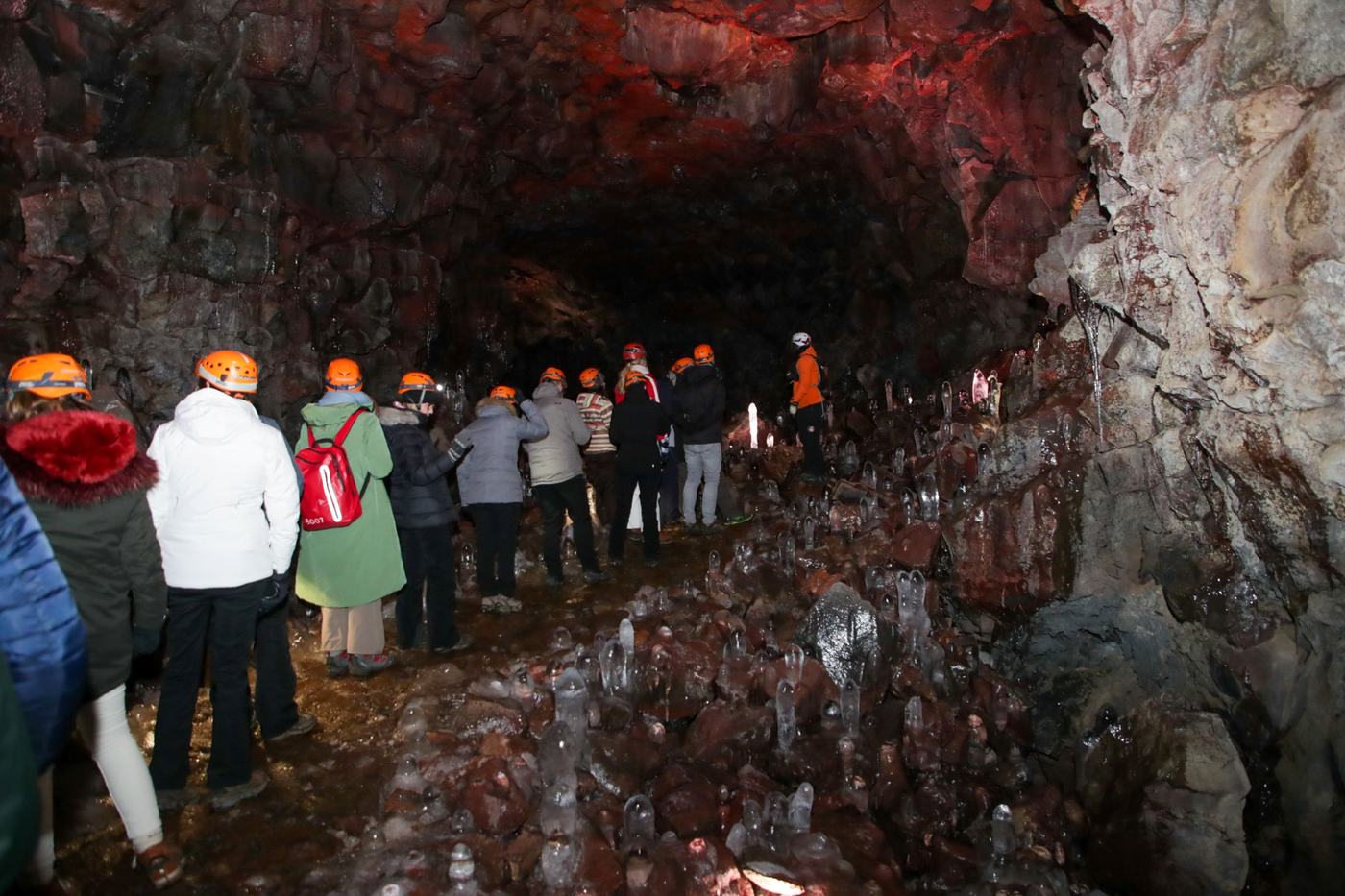 Lava tunnel experience in Iceland