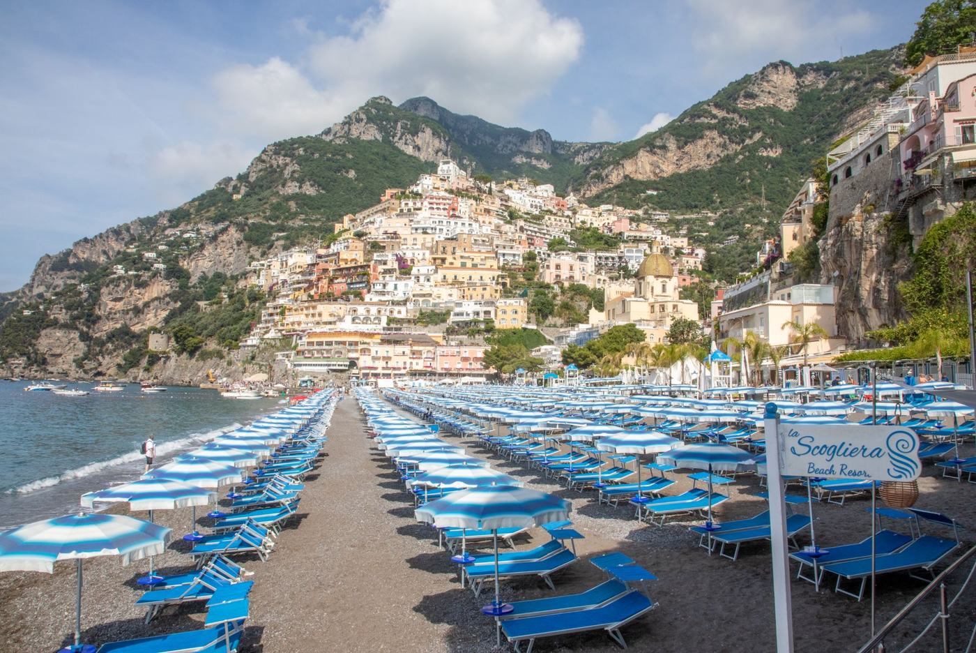 Amalfi Coast beach in Italy