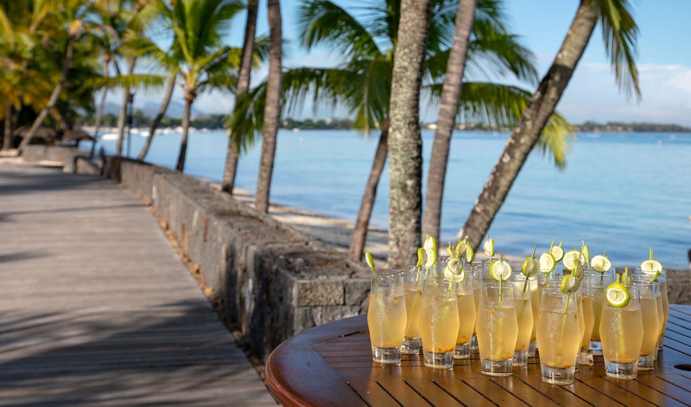 Welcome drinks in Mauritius