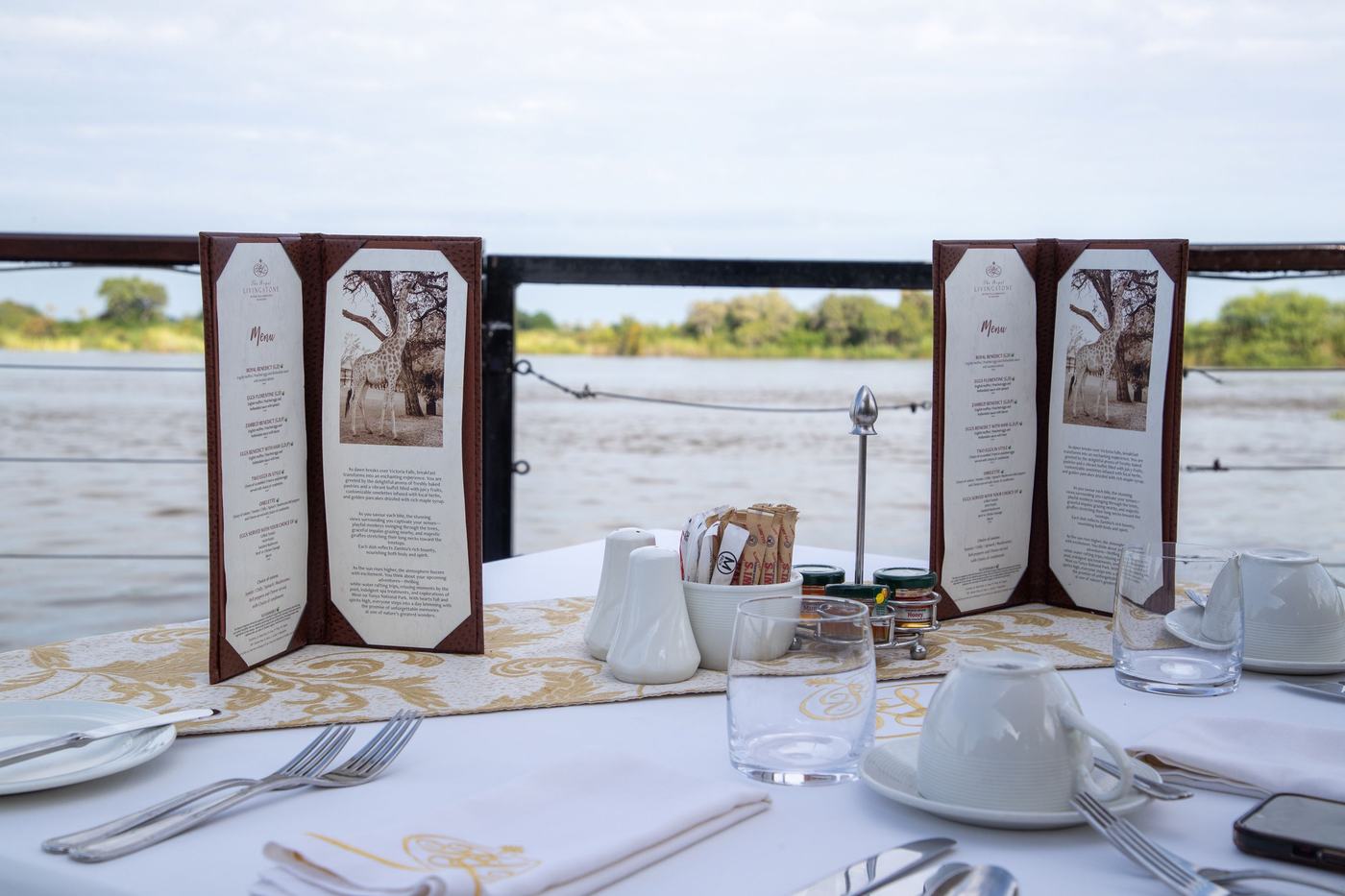 Zambezi river lunch in Zambia