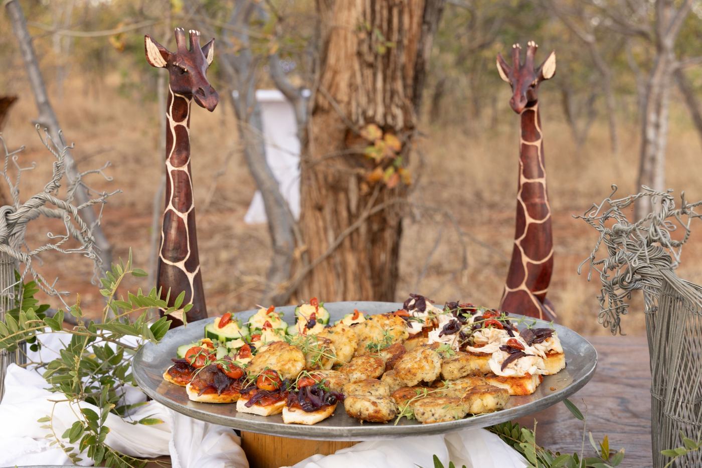 Gala dinner canapés in Zambia
